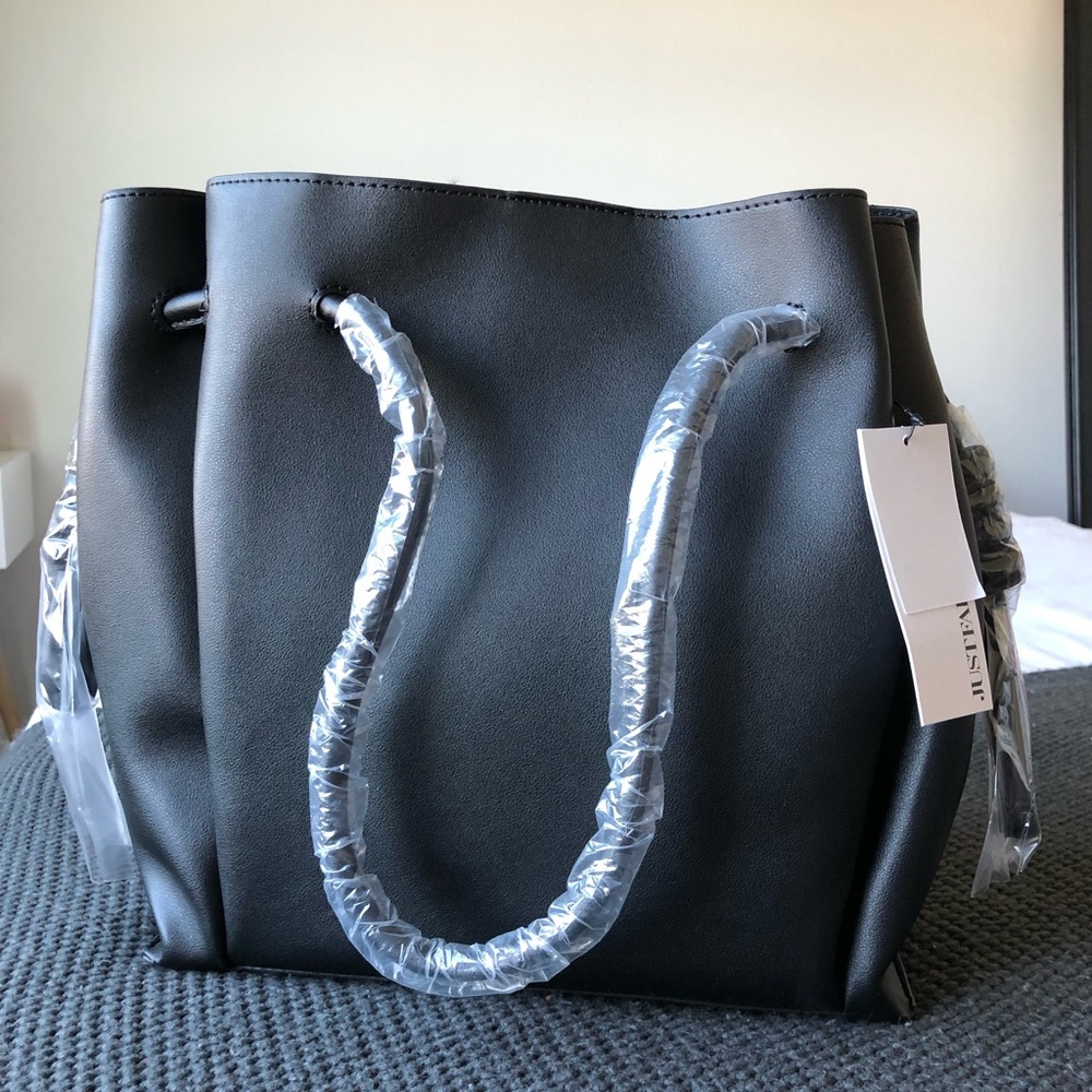 Black Pleather Tote
